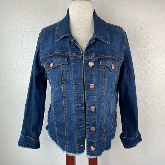 Angels Forever Young Denim Jacket Size L EUC - Picture 1 of 8